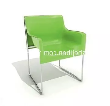 Bar Chair Red Plastic Seat 3d model