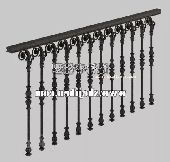 Decoration Rail Column 3d model