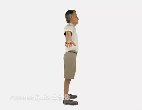 Stand Up Old Man Character 3d model Stand Up Old Man Character 3d model
