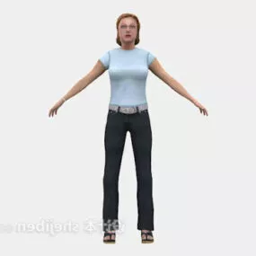 Standing Woman Character 3d model