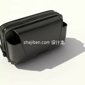 Fashion Black Leather Bag 3d model