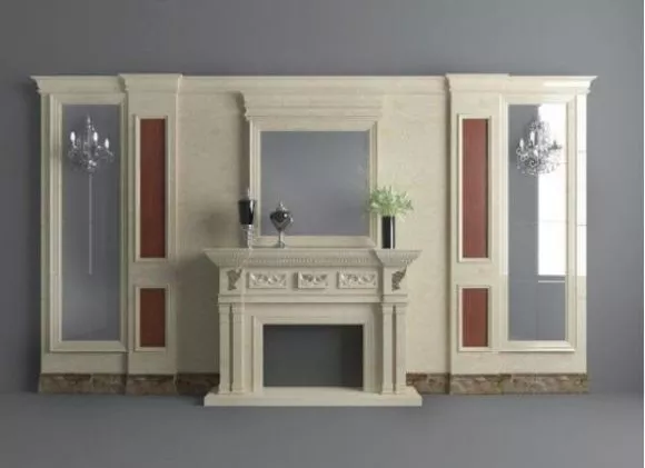 Stone Fireplace Supra 3d model