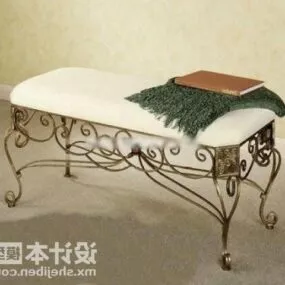 Antique Iron Stool 3d model