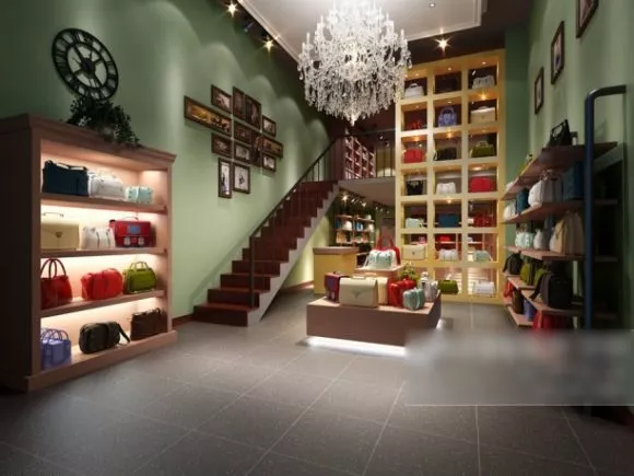 Store With Wooden Cabinet 3d model Store With Wooden Cabinet 3d model