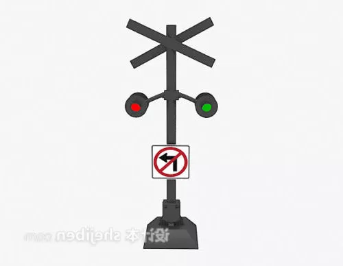 Streetlight Brass Column 3d model