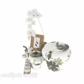Chinese Elegant Ceramic Pattern Vase 3d model