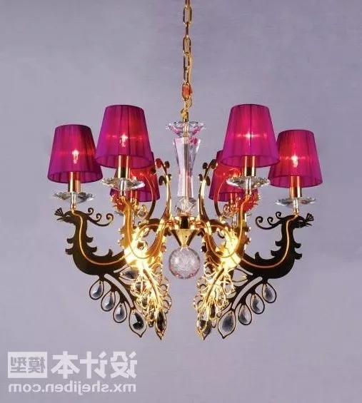 Antique Art Deco Chandelier 3d model