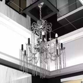 Stylish Restaurant Crystal Chandelier 3d model