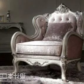 Stylish Sofa Velvet Material 3d model
