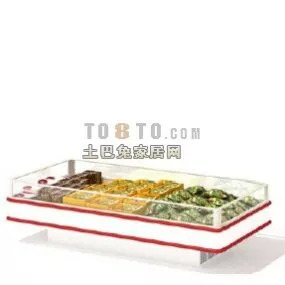 Supermarket Freezer With Glass Door 3d model