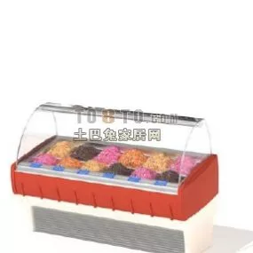 Supermarket Shelf With Food 3d model
