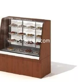 Supermarket Shelves Rectangular Cabinet 3d model