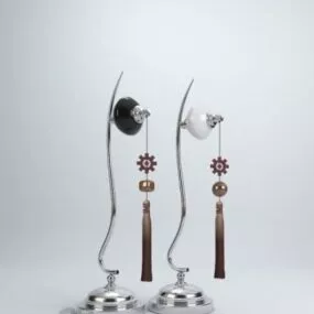Chinese Table Silver Hanger Decorative 3d model
