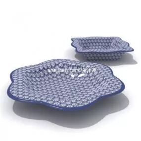 Chinese Porcelain Plate V1 3d model