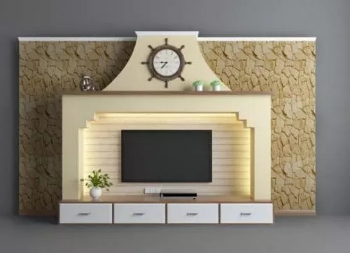 Elegant Tv Wall Design 3d model Elegant Tv Wall Design 3d model