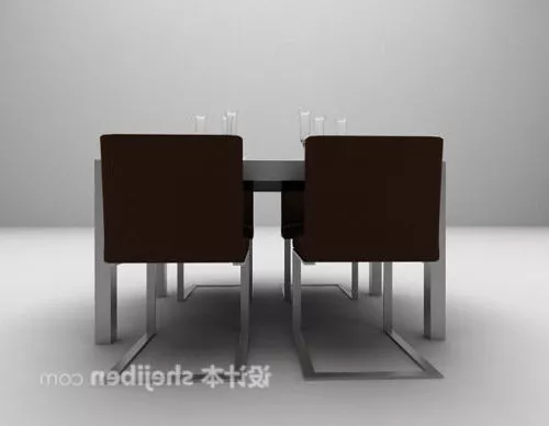 Dinning Table Chair Modern Sty;e Combination 3d model Dinning Table Chair Modern Sty;e Combination 3d model