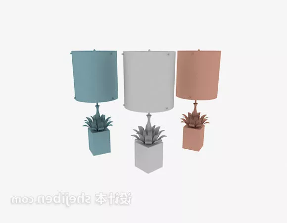 Table Lamp Color Shade 3d model Table Lamp Color Shade 3d model
