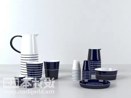 Kitchen Plastic Tableware 3d model Kitchen Plastic Tableware 3d model
