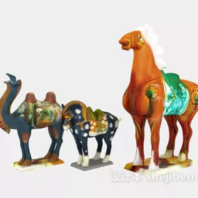 Craft Ceramic Horse Camel 3d model