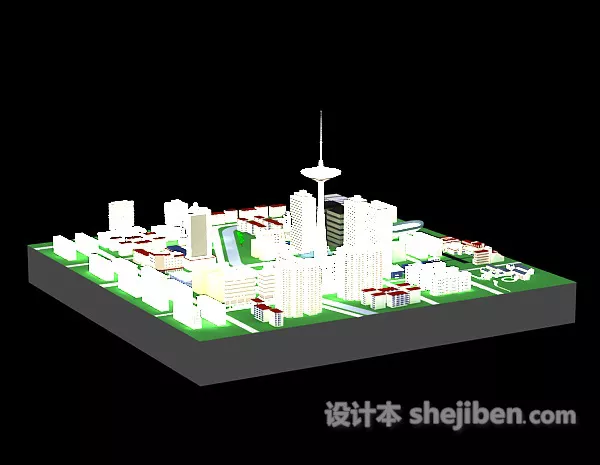 The City Building In Fog 3d model