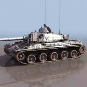 Mbt Tank Soviet Weapon 3d model