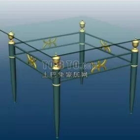 Tea Table Glass Top 3d model