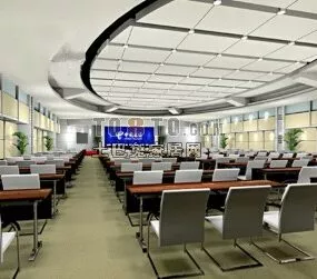 Large Bussiness Meeting Room Interior 3d model