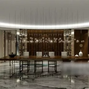 Hotel Bar Restaurant 3d model