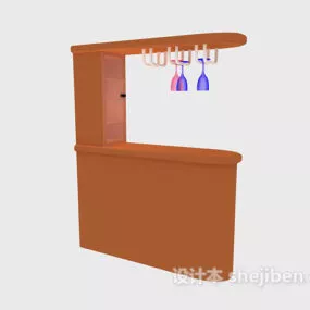 Wine Bar Glass Rack 3d model
