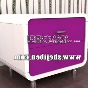 Bedside Table Smooth Edge 3d model
