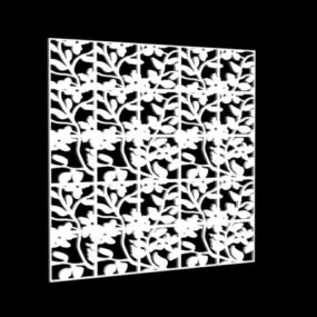 Carved Partition Floral Leaf Shape 3d model