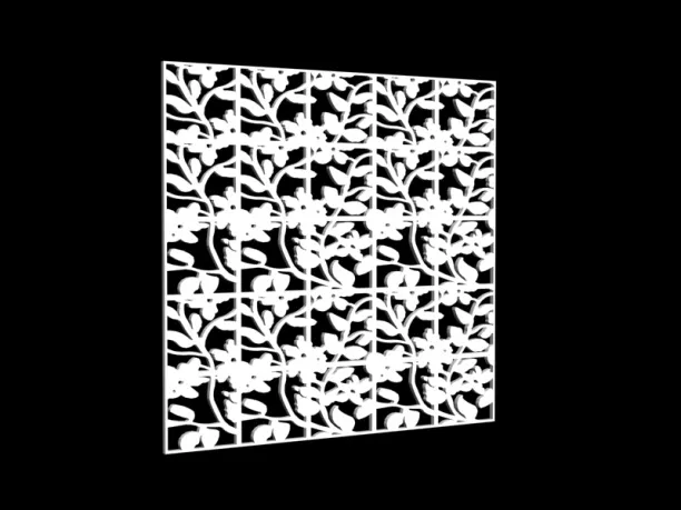 Chinese Partition Rectangle Line Shape 3d model