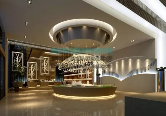 Ceiling Decoration Office Hall Interior Scene 3d model Ceiling Decoration Office Hall Interior Scene 3d model