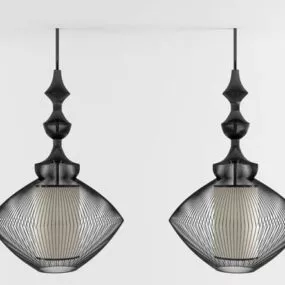 Chandelier Antique Wrought Iron 3d model
