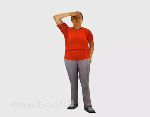 Character Woman Looking Pose 3d model Character Woman Looking Pose 3d model