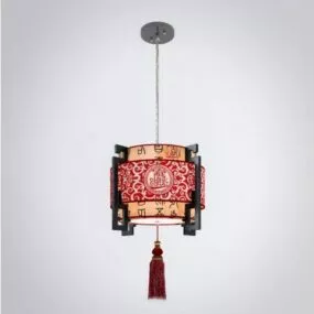 Asian Vintage Chandelier 3d model