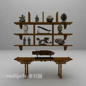 Chinese Display Cabinet Classic Style 3d model