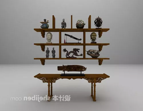 Chinese Display Cabinet Classic Style 3d model Chinese Display Cabinet Classic Style 3d model