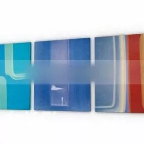 Abstract Colorful Modern Painting Set 3d model