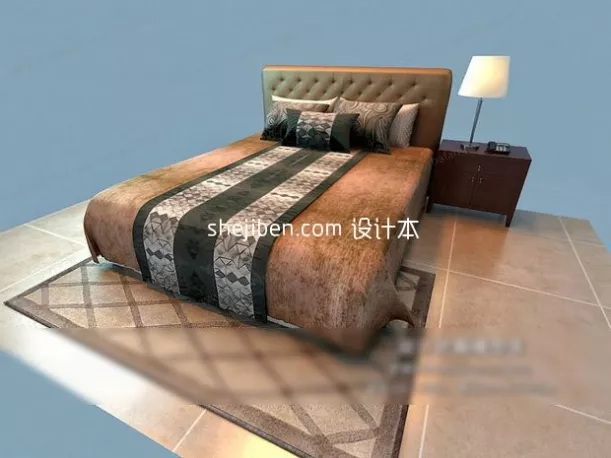 Bedclothes Floral Pattern Blanket 3d model