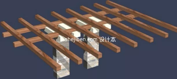 Side Rack With Wood Drawer 3d model