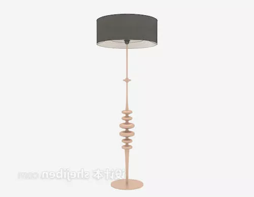 Gray Lamp Shade Floor Lamp 3d model Gray Lamp Shade Floor Lamp 3d model