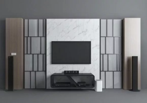 Tv Wall Modern Pattern Design 3d model Tv Wall Modern Pattern Design 3d model