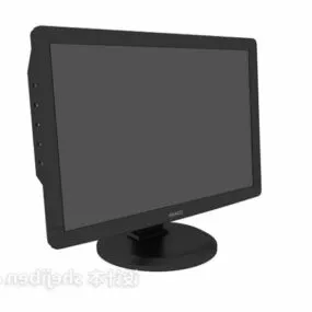 Old Technology Lcd Tv 3d model
