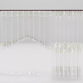 Vintage Transparent Curtain 3d model