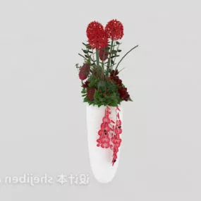 Flower Ceramic Plant Pot 3d model