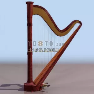 Classic Harp Music Instrument 3d model Classic Harp Music Instrument 3d model
