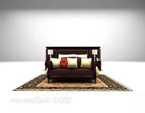 Neoclassical Bed Vintage Combination 3d model Neoclassical Bed Vintage Combination 3d model