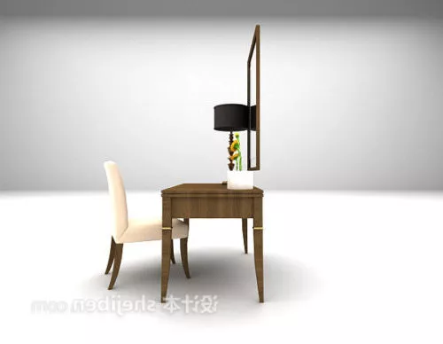 Neoclassical Dressing Desk Chair 3d model Neoclassical Dressing Desk Chair 3d model