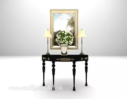 Neoclassical Entrance Cabinet With Painting 3d model Neoclassical Entrance Cabinet With Painting 3d model